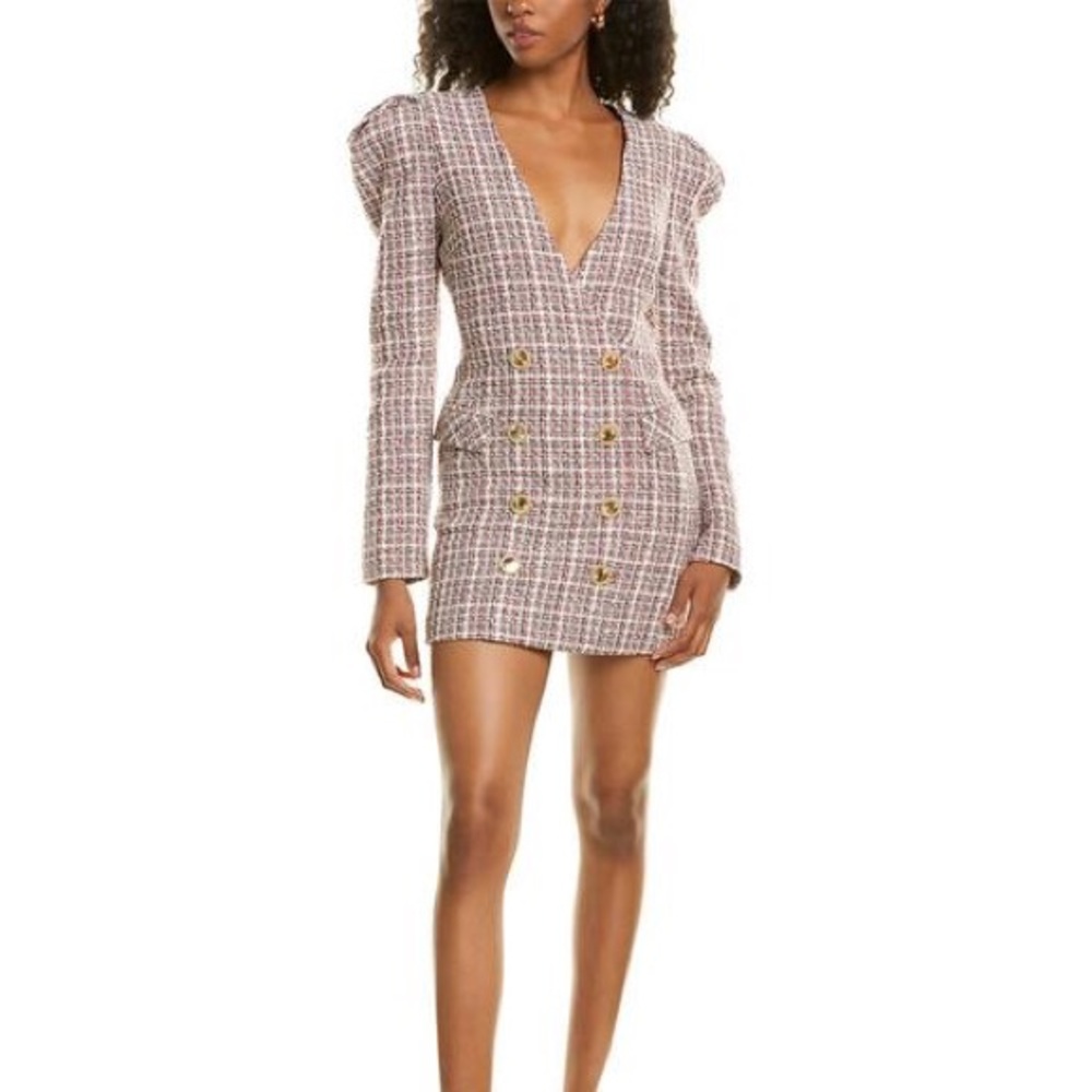 EUC Ronny Kobo Bea tweed blazer Dress S $498 - Picture 3 of 11